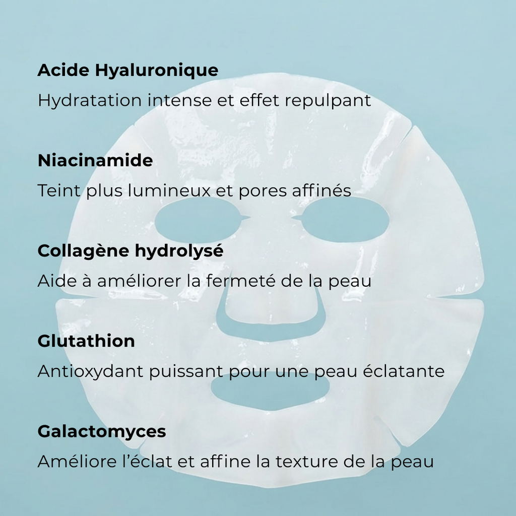 HeroeMask - Masque Bio collagène et à l’Acide Hyaluronique x4