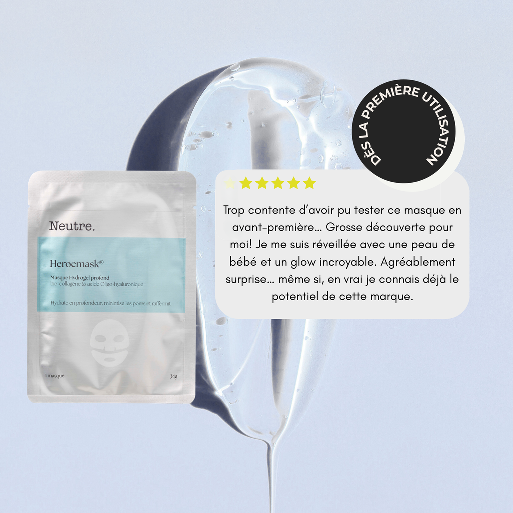 HeroeMask - Masque Bio collagène et à l’Acide Hyaluronique x4
